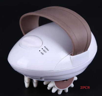 3D Electric Roller Massager for muscle shaping and relaxation in white and coffee