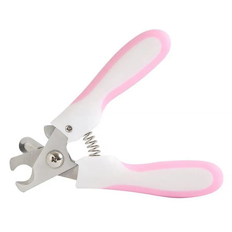 Cat dog nail claw clipper with sharp alloy blade and soft EVA handle in blue