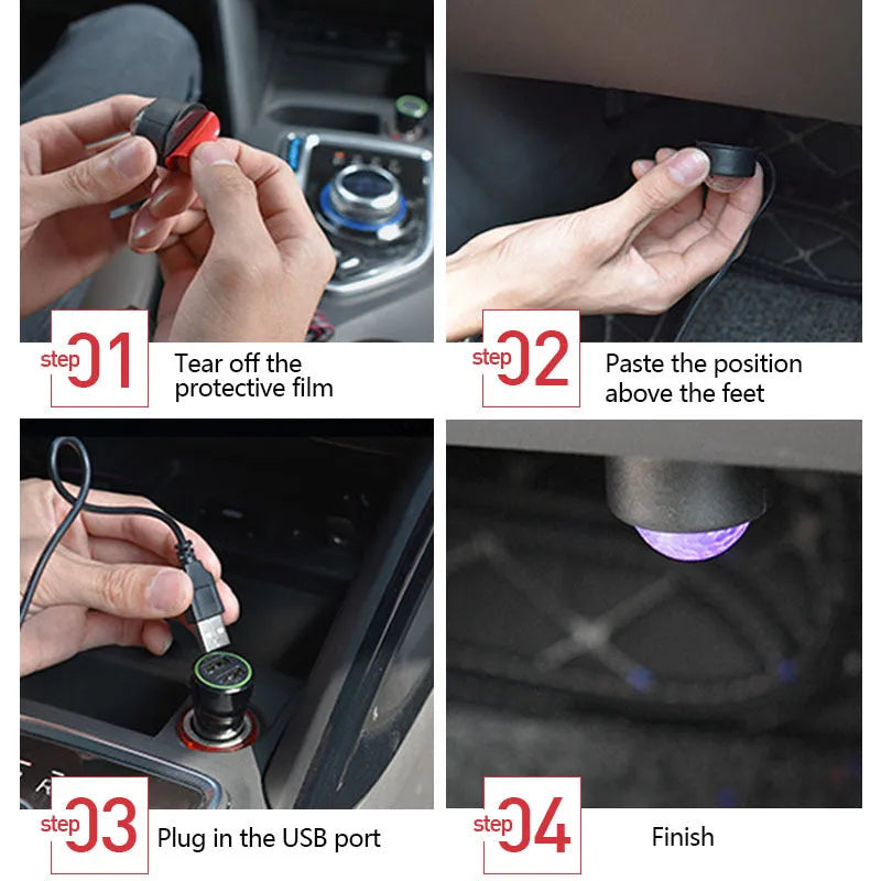New Star Atmosphere Light Strip with star pattern, 7 colour options, PVC shell, USB connection