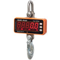 Orange electronic crane scale with digital display, shown with a 500kg capacity rating.