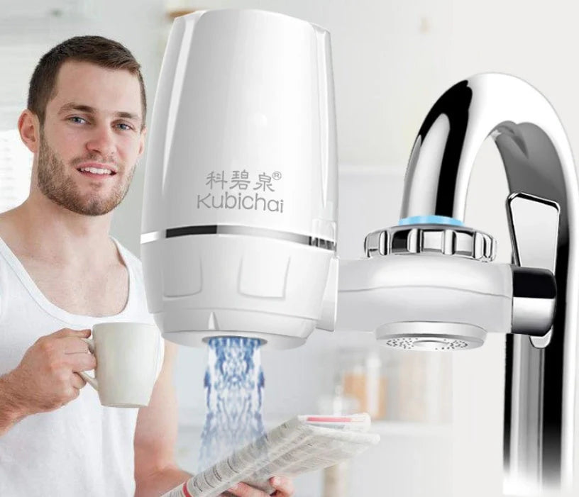 Faucet water purifier with high-speed flow and switchable water types for clean kitchen water