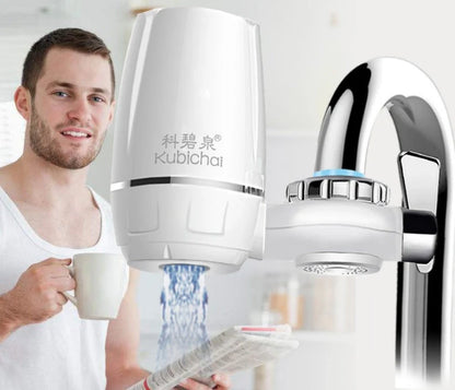 Faucet water purifier with high-speed flow and switchable water types for clean kitchen water