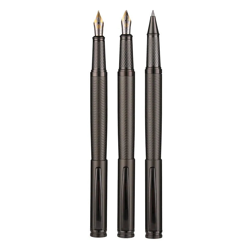 High-end business signature pen with metal body, 0.5mm bullet nib, in fog gun grey colour