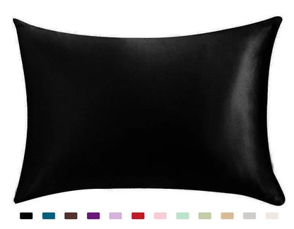 Luxury satin ice silk pillowcase in multiple colours for a cooler sleep