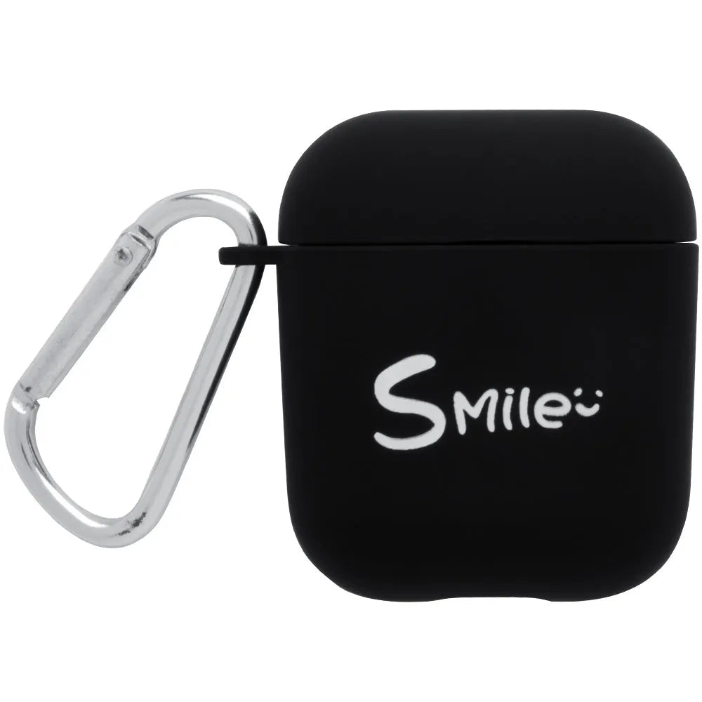 Apple AirPods PC back cover case with decorative designs in black and pink colours