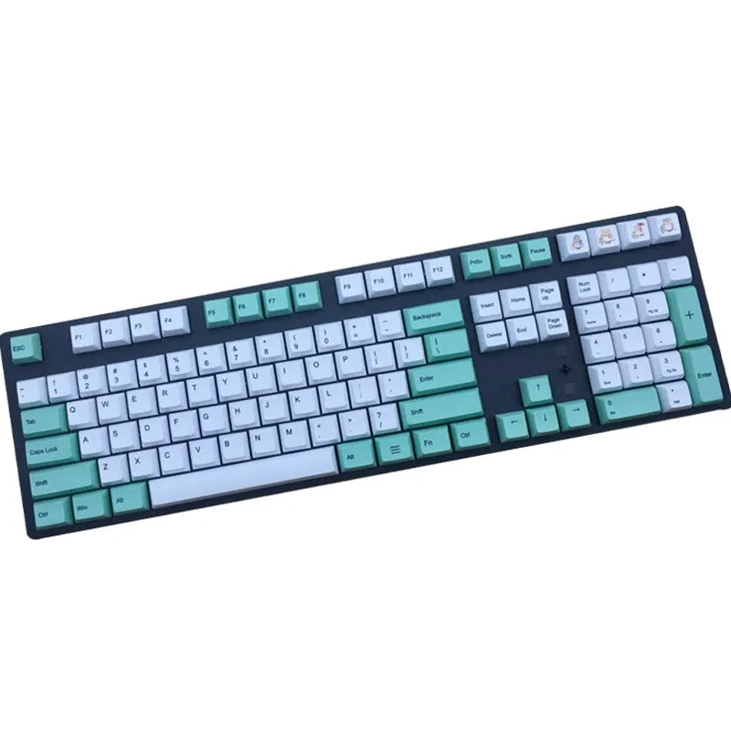Japanese Russian Korean heat sublimation keycaps on mechanical keyboard with PBT material