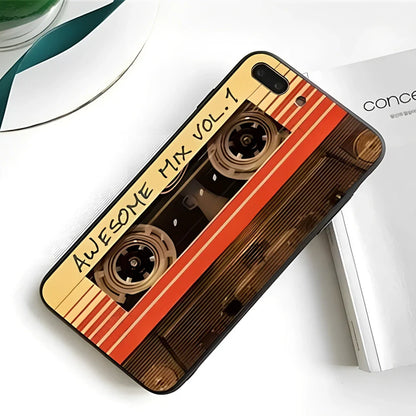 Yellow tape edge TPU cartoon phone case on iPhone XS Max, 1mm thick back cover with protective design