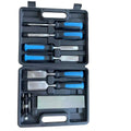 8-piece blue wood chisel set with sharpening stone for woodworking technology multiple sizes