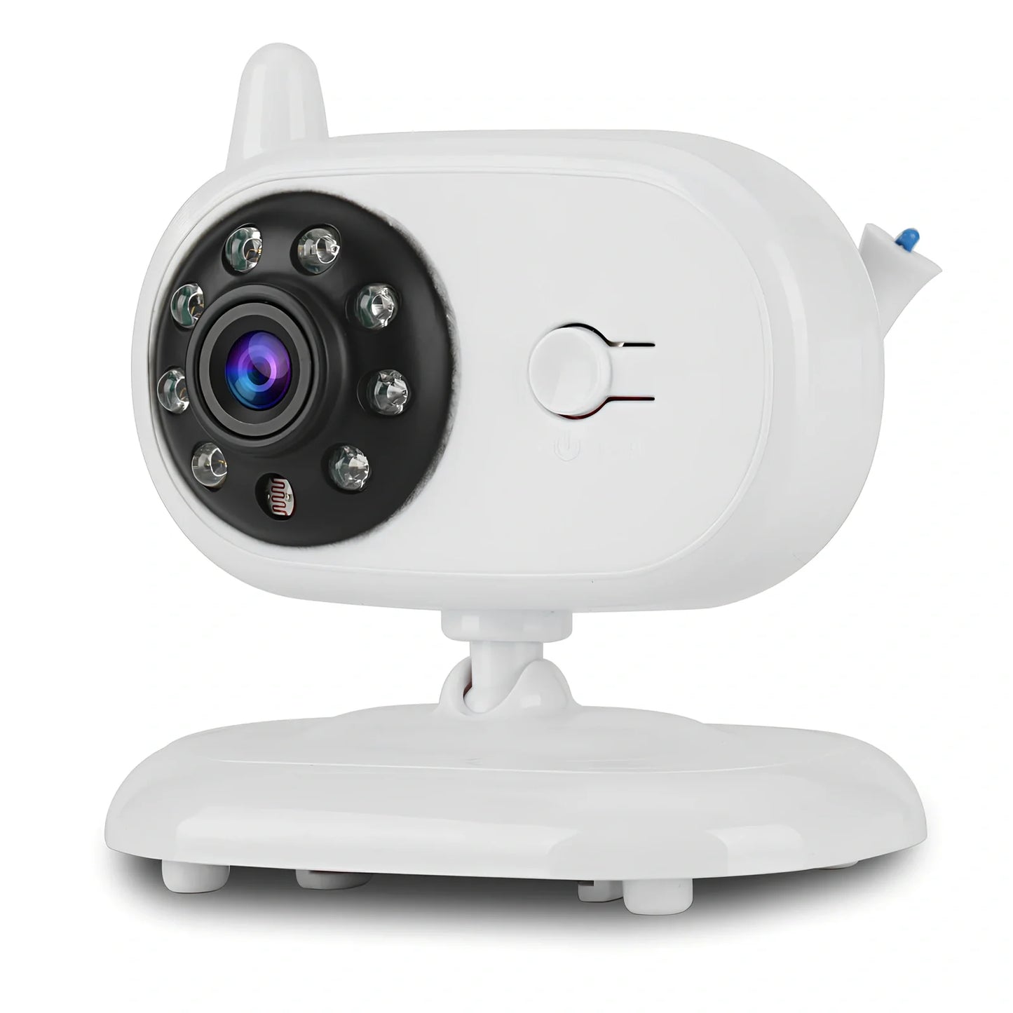 White 3.5 inch wireless baby monitor with night vision camera and temperature display
