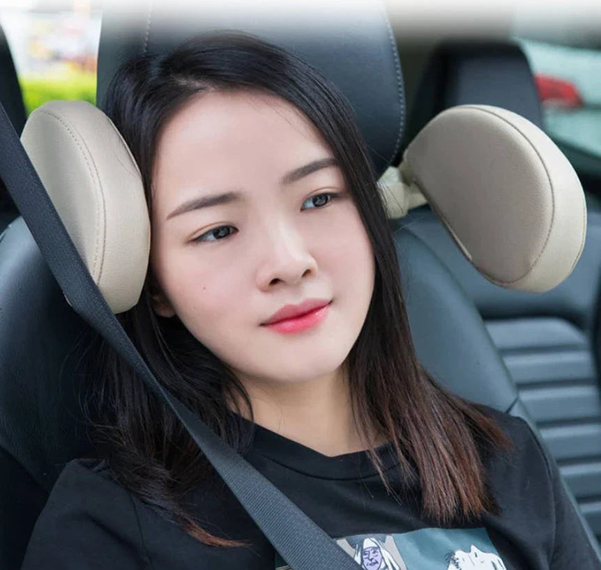 Ergonomic car rear headrest for neck support in various colors
