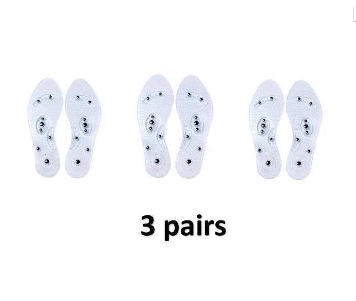 Magnetic therapy silicone massage insoles for foot comfort and health
