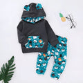 Cute cat print cotton pants suit for infants and young children in picture colour