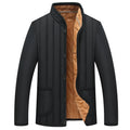 Winter men jacket in polyester fiber with full zip, available in Asian sizes from L to 4XL