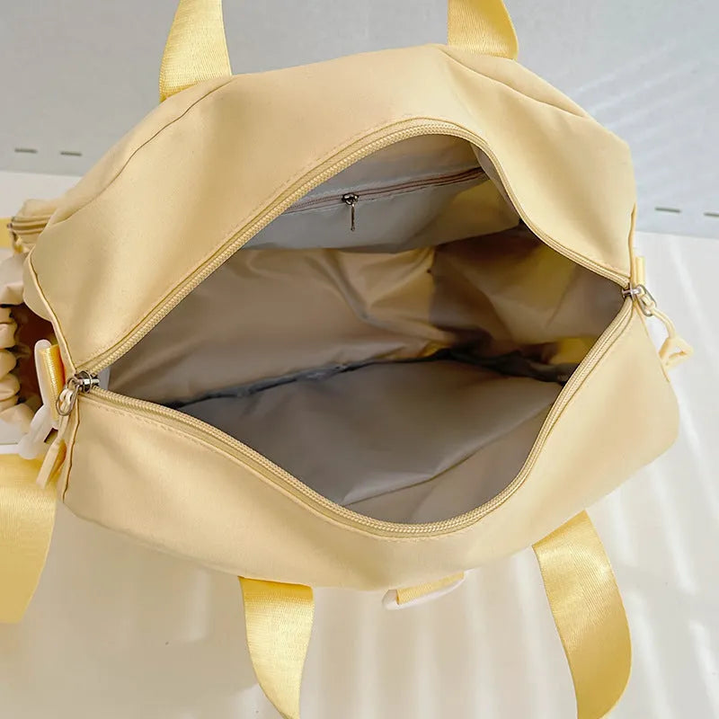 Waterproof nylon backpack in solid colour with sewing thread detail, 33x30x14cm, holds 15.6-inch laptop