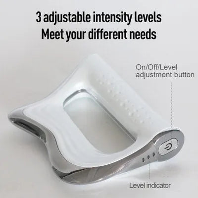 Natural resin rectangle muscle massager for scraping and myofascial release on white background