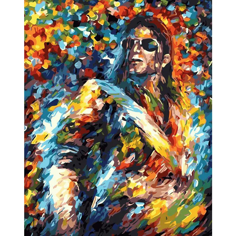 40x50cm DIY digital painting canvas kit with pre-printed body artwork, brushes, and hooks