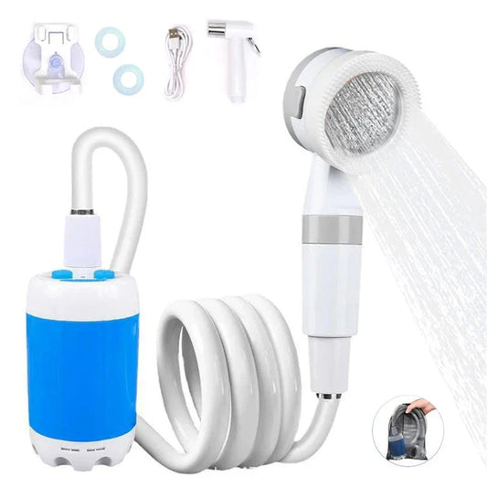 Premium Portable Electric Shower with Adjustable Water Flow and Waterproof Construction for Outdoor Adventures