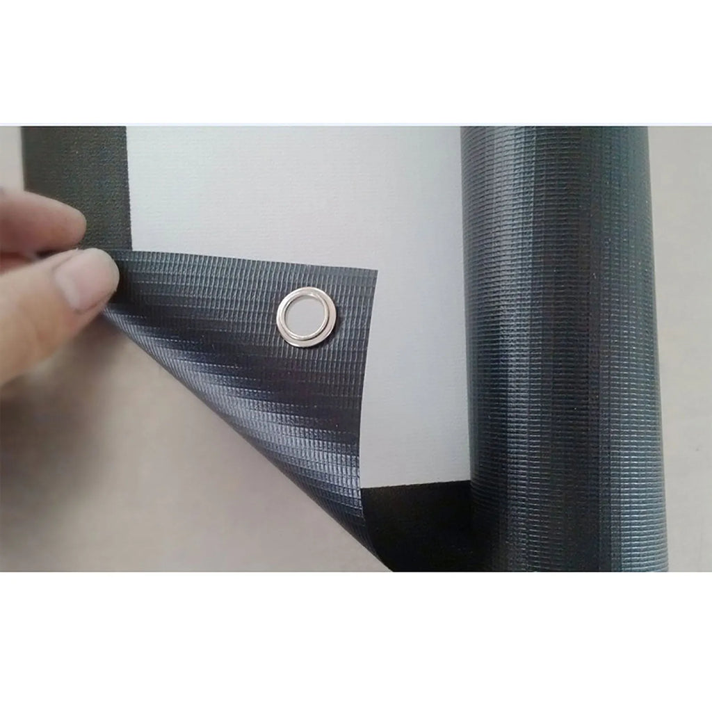 White plastic projector curtain screen, 100-inch 16:9, 2.21x1.25m, simple hanging design