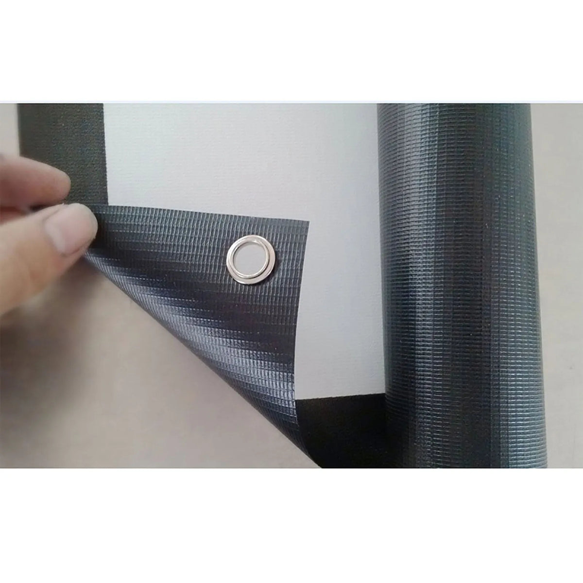 White plastic projector curtain screen, 100-inch 16:9, 2.21x1.25m, simple hanging design