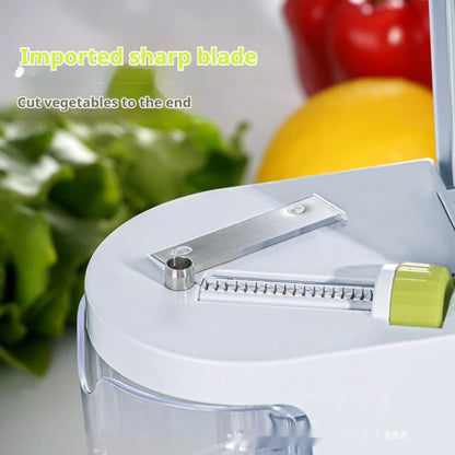 Multifunctional kitchen grater with 4 drum blades for safe, efficient food preparation