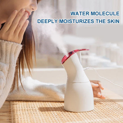 Three-in-one Purple Light Disinfection Lamp Humidifier in blue, pink, and red options