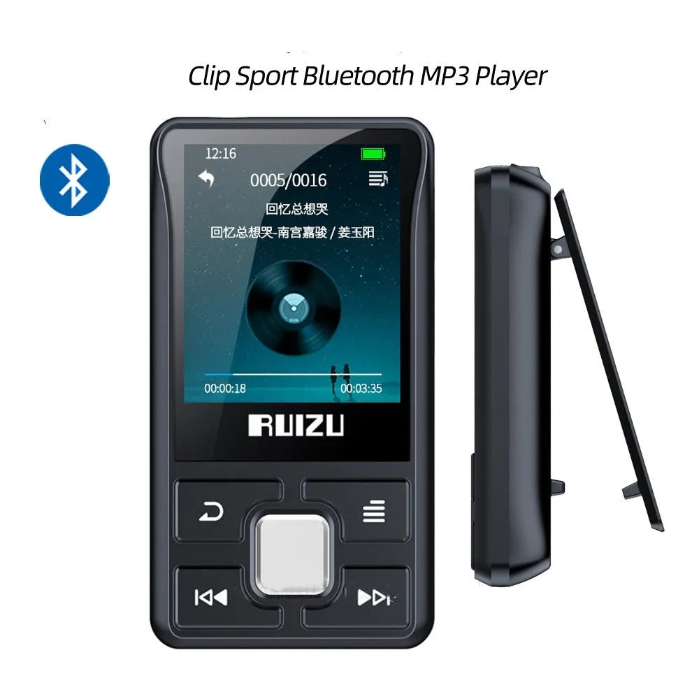 Bluetooth running card MP3 player Black 8GB X55 compact portable music device