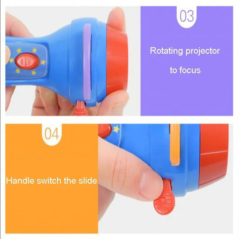 SmartKids children's storybook projector torch with rotating fairy tale discs for wall projection