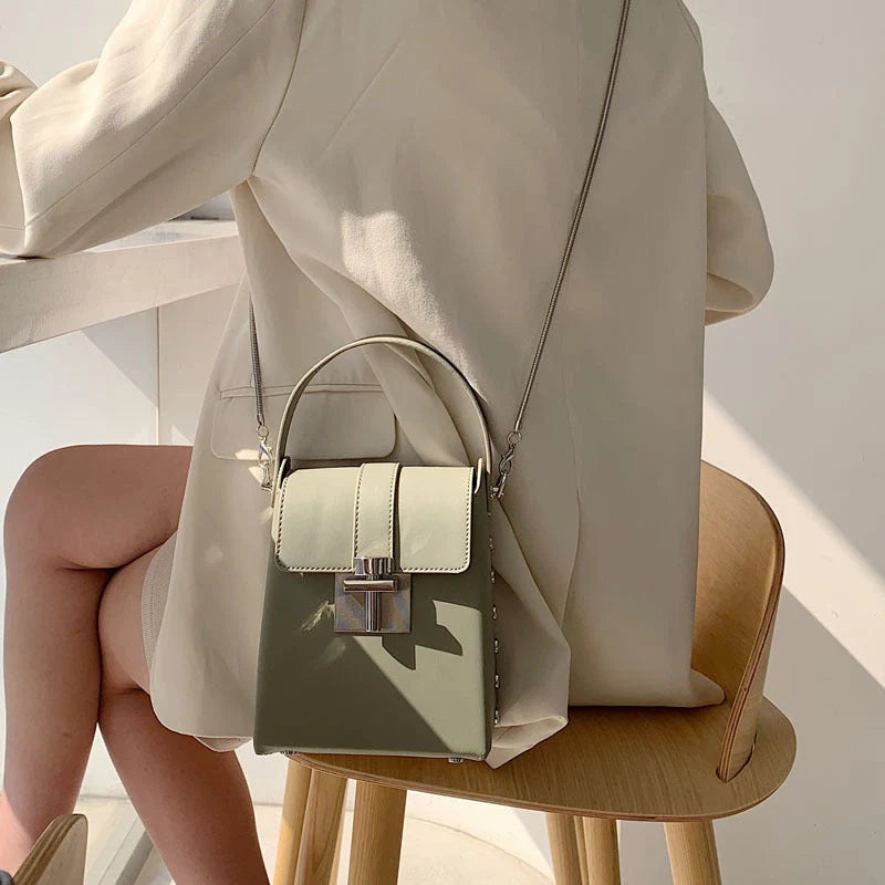 Horizontal square wild shoulder chain bag in various colors