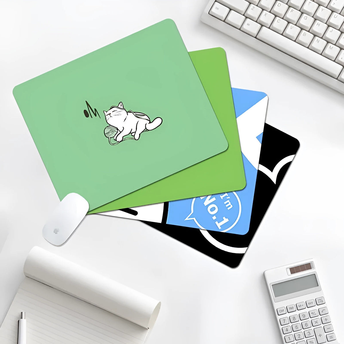 Customize mouse mat non-slip rubber cloth desk pad 20cm x 24cm x 3mm with wrist support