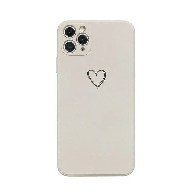 Silicone TPU back cover case for Apple iPhone, shown in solid colour options.