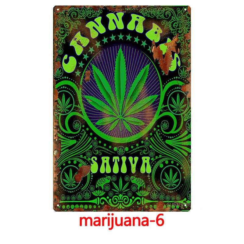 European style tin painting wall decoration 30cm x 20cm