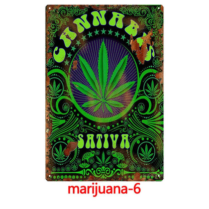 European style tin painting wall decoration 30cm x 20cm