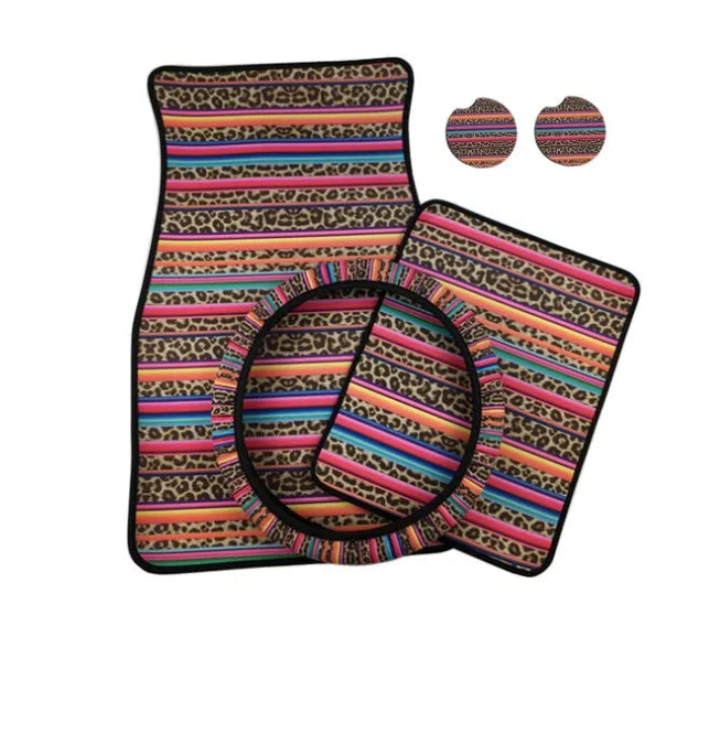 Neoprene car steering wheel cover in diving fabric, universal fit for 38-40cm wheels, multiple colours including green and stripe