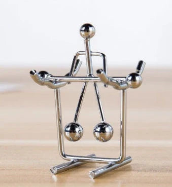 Stainless steel Iron Man tumbler decoration with one-leg balance design