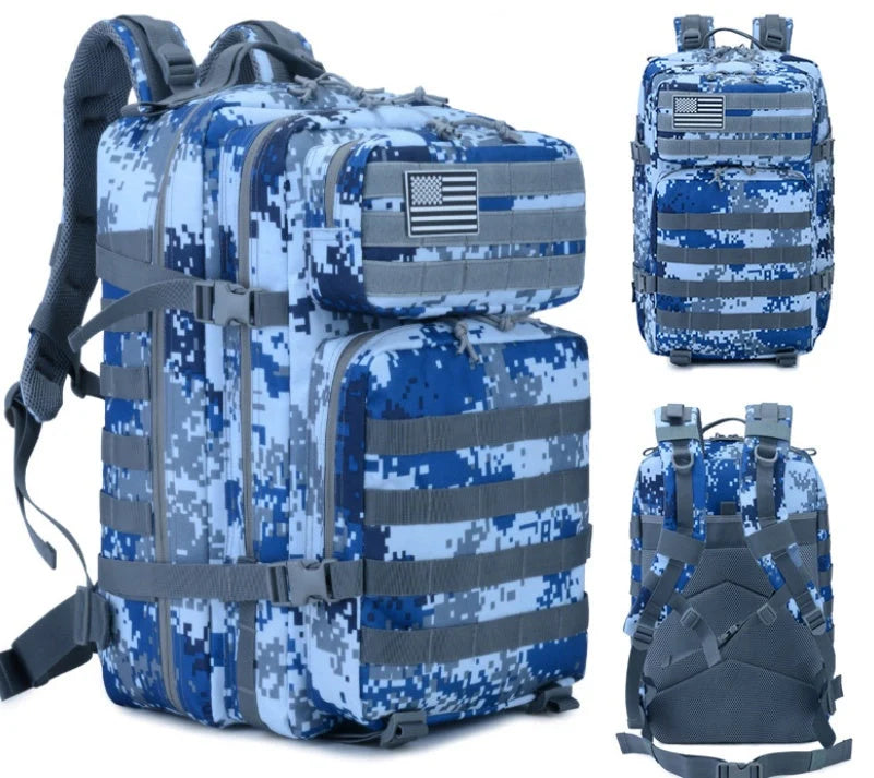 50L Tactical Outdoor Backpack with multiple compartments and MOLLE system