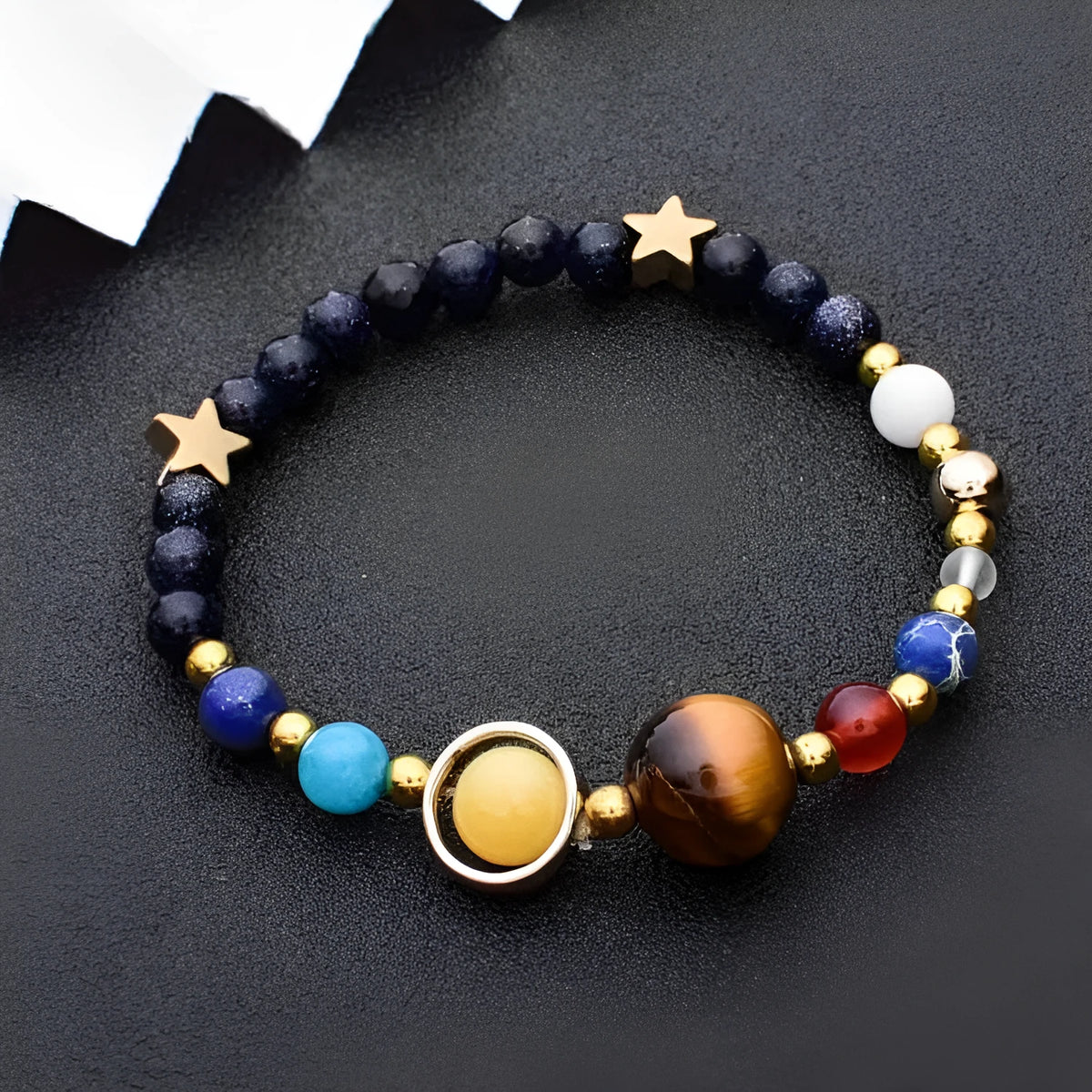 Unisex alloy bracelet with constellation motif and electroplated finish in photo colour