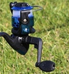 Automatic fishing rod set with spring mechanism in three lengths for instant hook-setting when fish bite bait