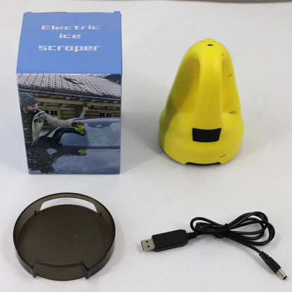 Electric snow scraper with USB charger for quick ice removal