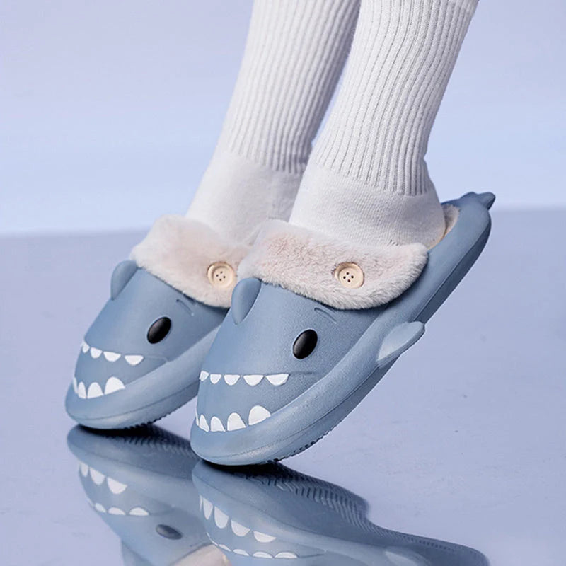 Winter Shark Shoes House Slippers in various colours with unique shark design