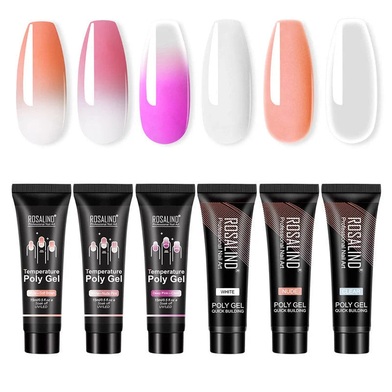 Multi-color mixed nail solid model glue for professional nail extension