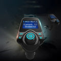 Black G7 car Bluetooth hands-free kit with FM transmitter and USB charging port