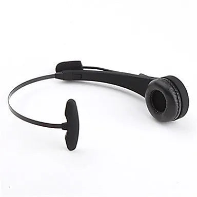 Black and silver Bluetooth wireless headset with headband design and microphone for PS3 and mobile phone voice calls