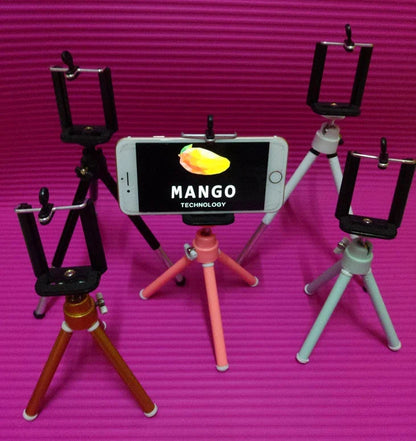 Aluminium alloy mobile phone tripod stand with 3D PTZ, compatible with iPhone models