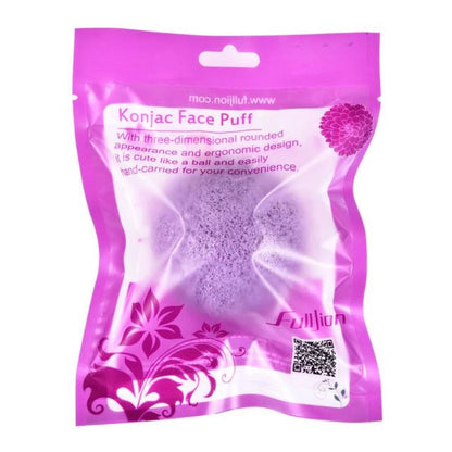 Natural Round Konjac Sponge for gentle face cleansing, suitable for all skin types