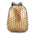 Women's wolf proof backpack in PU leather with air cushion straps and punk rock hollow-out design