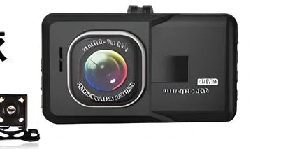 1080P dash cam with 170° front lens, 6-glass construction, and rear cable for dual recording