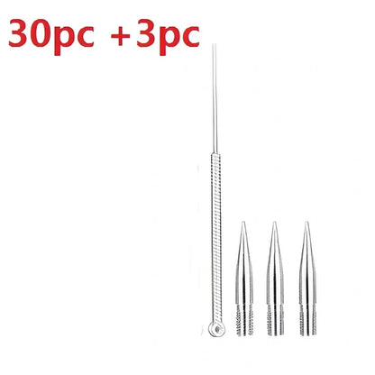 Silver grey Blue Light Acne Beauty Instrument pen with needles, USB, and 5ml cooling gel for spot removal