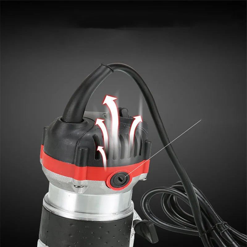 800W electric wood polishing trimmer with aluminium body and power cord