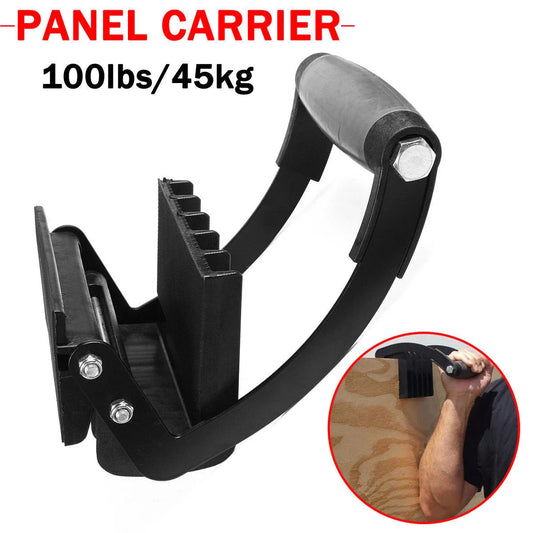 Metal and wood panel handle with quick clip for easy panel transport