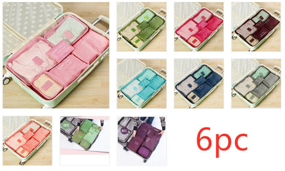 Durable waterproof packing cubes in various colors for organized, efficient travel